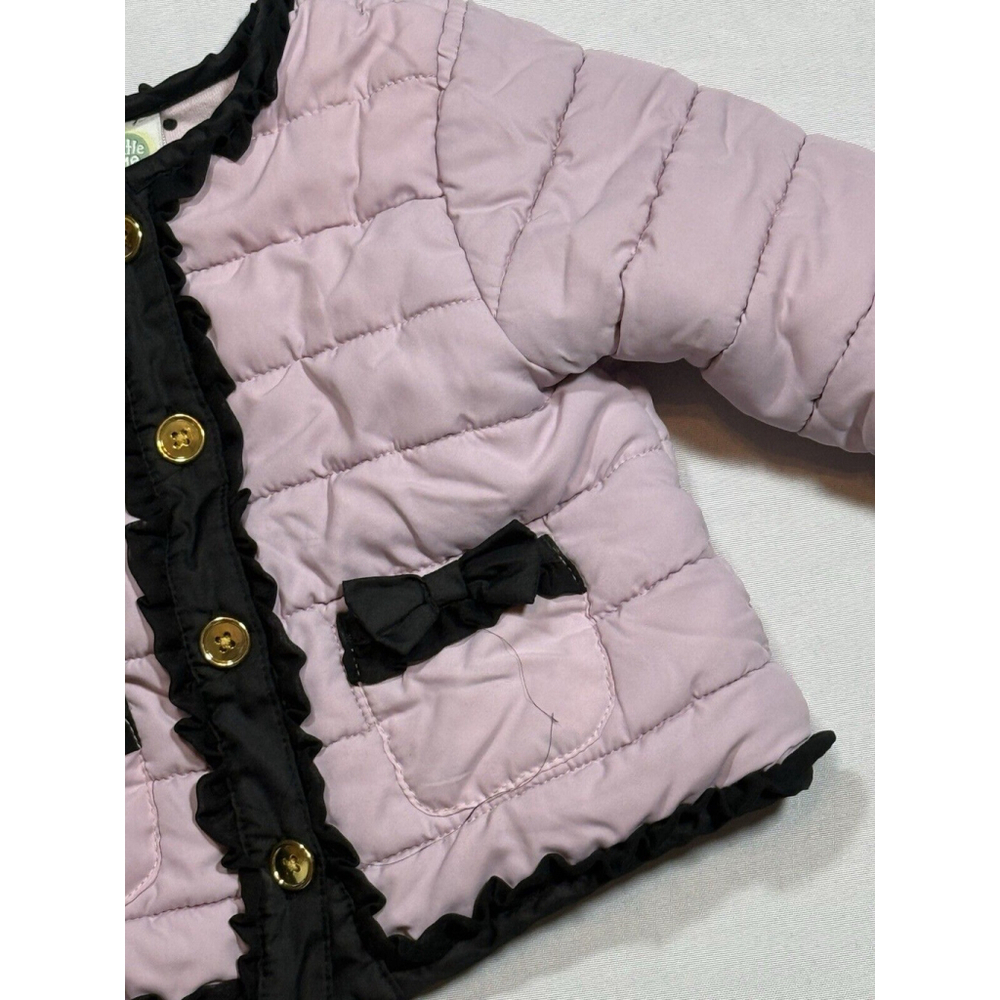 Little Me Barbie Style Baby Girls Padded Coat Jacket 12Months Winter Outerwear - Picture 4 of 12